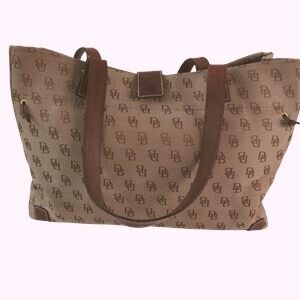 Dooney & Bourke Tan Monogram Tote